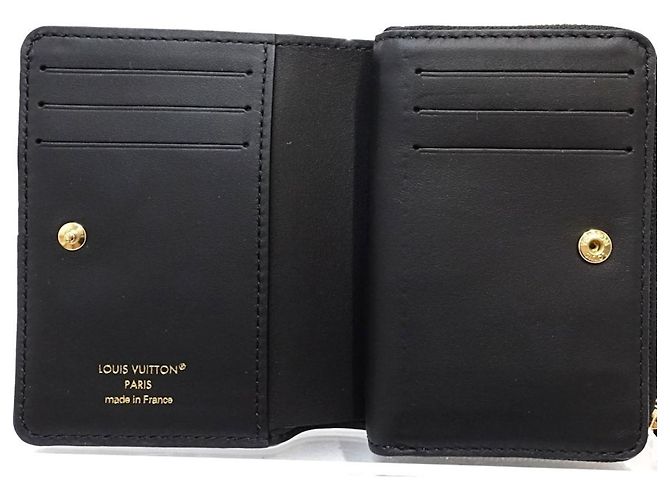 Portafoglio bi-fold Louis Vuitton Monogram Nero - vista 5