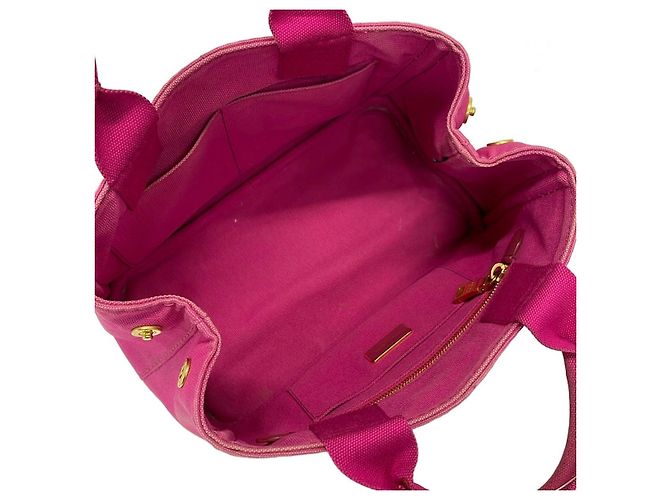 Prada Canapa Handtasche Rosa Stoff Pink - Ansicht 2