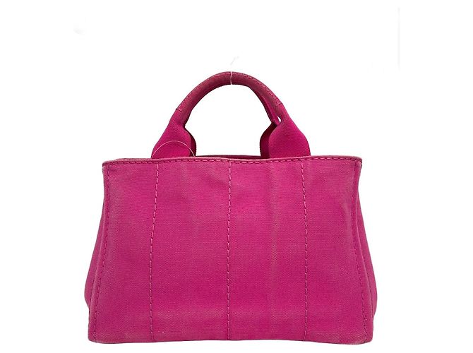 Prada Canapa Handtasche Rosa Stoff Pink - Ansicht 4