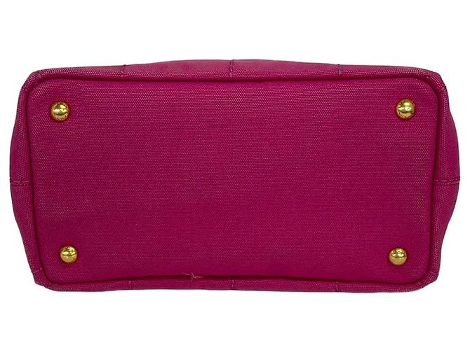 Prada Canapa Handtasche Rosa Stoff Pink - Ansicht 6