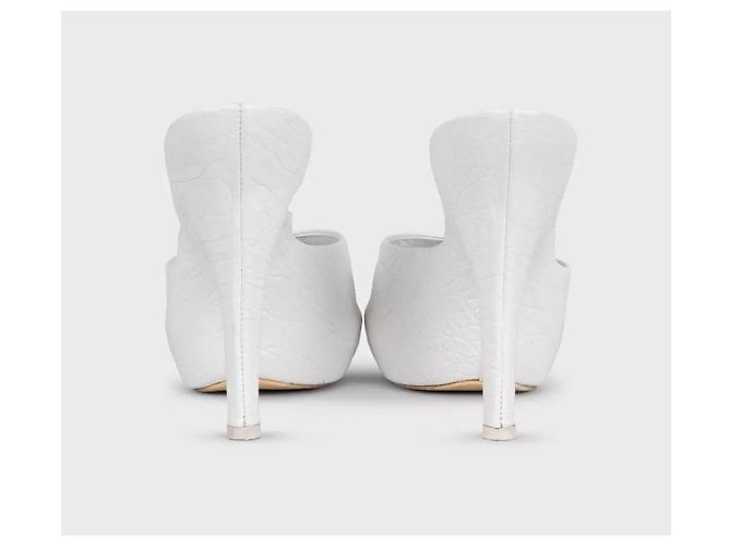 Gianfranco Ferré White Leather Platform Mules sz.37 Pre-owned - view 4