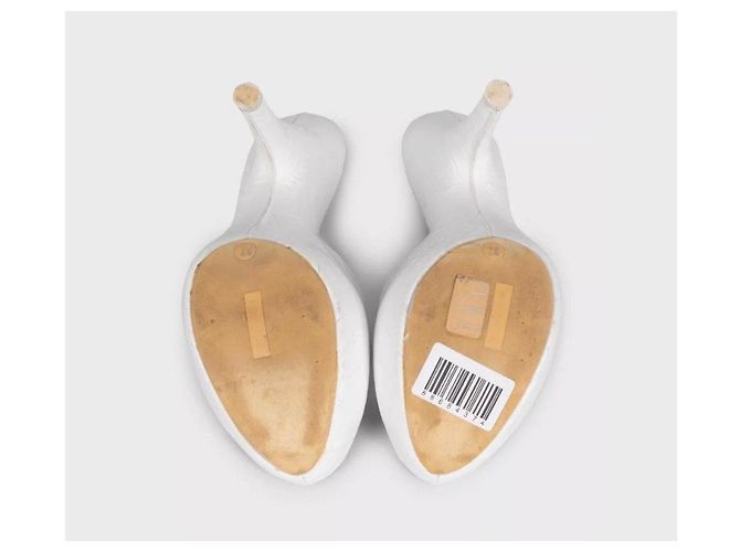 Gianfranco Ferré White Leather Platform Mules sz.37 Pre-owned - view 5