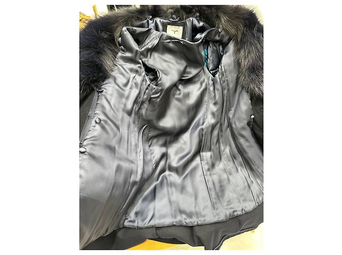 Larusmiani Black Wool Coat Size 40 Pre-owned - view 5