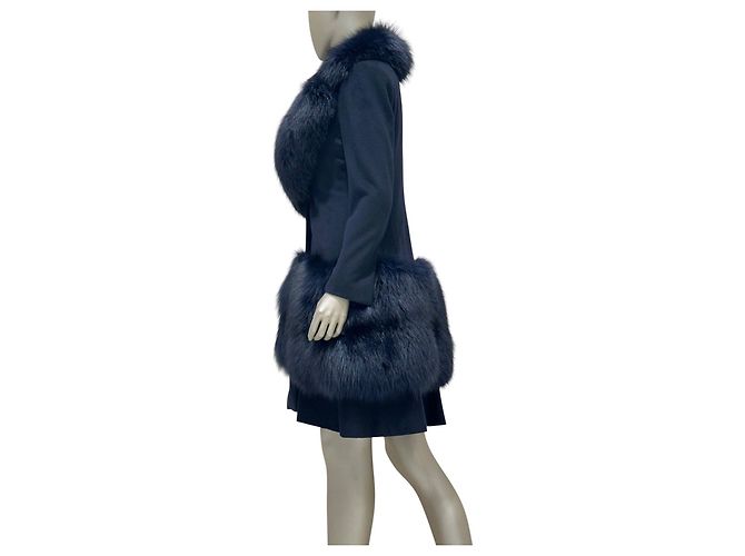 Larusmiani Black Wool Coat Size 40 Pre-owned - view 8
