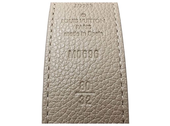 Louis Vuitton Gürtel aus beigem Leder - Ansicht 7