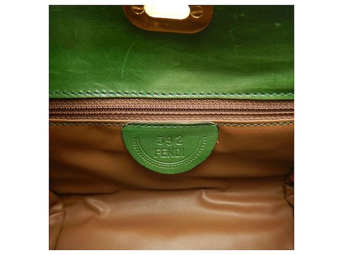 Borsa Fendi Janus con motivo greco Verde - vista 21