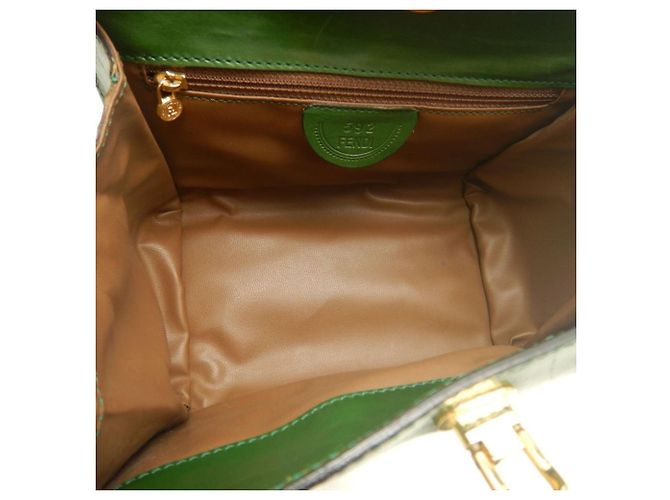 Borsa Fendi Janus con motivo greco Verde - vista 5
