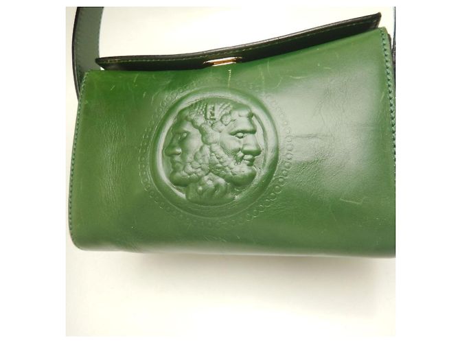 Borsa Fendi Janus con motivo greco Verde - vista 8