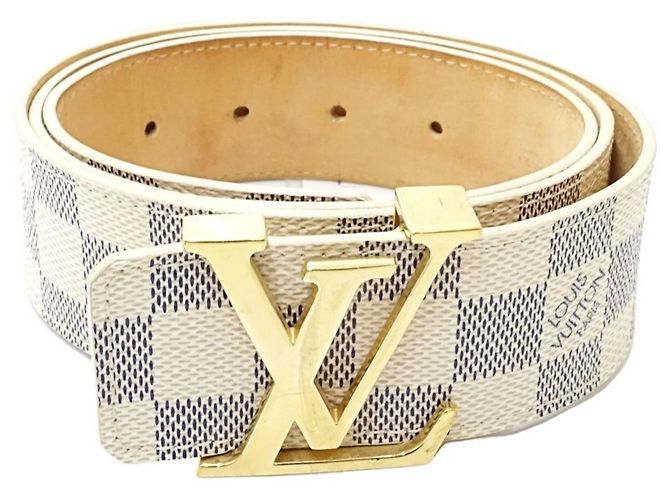 Cinturón Louis Vuitton Damier Azur Blanco - vista 2