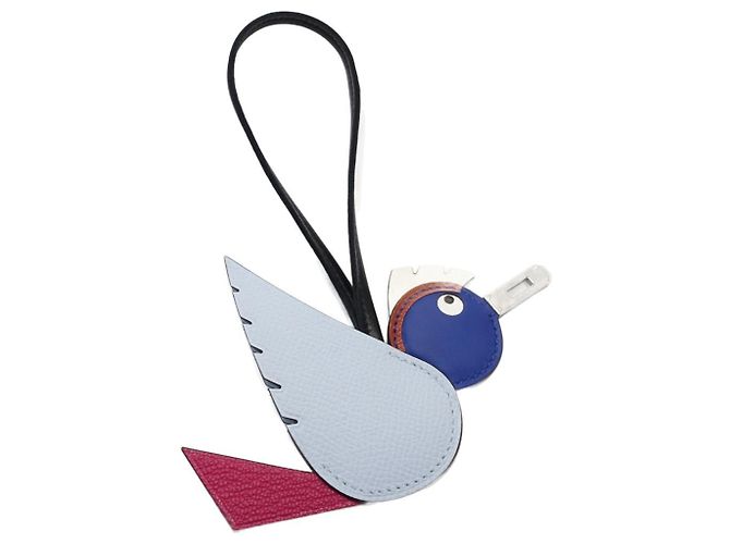 Hermès Portachiavi Birdie Hermes Blu - vista 2