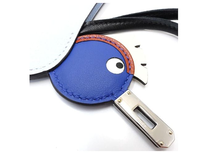 Hermès Portachiavi Birdie Hermes Blu - vista 5