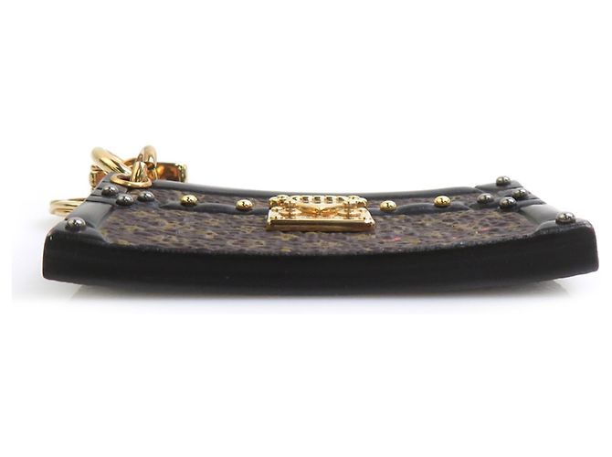 Charm per borsa Louis Vuitton Petite Malle Marrone Nero - vista 3