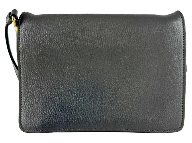 Borsa a tracolla in pelle grigia Prada Marrone - vista 3