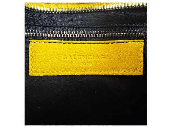 Balenciaga Mini City Leder Schultertasche Gelb - Ansicht 13