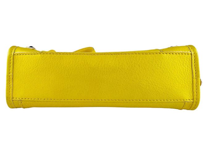 Balenciaga Mini City Leder Schultertasche Gelb - Ansicht 4