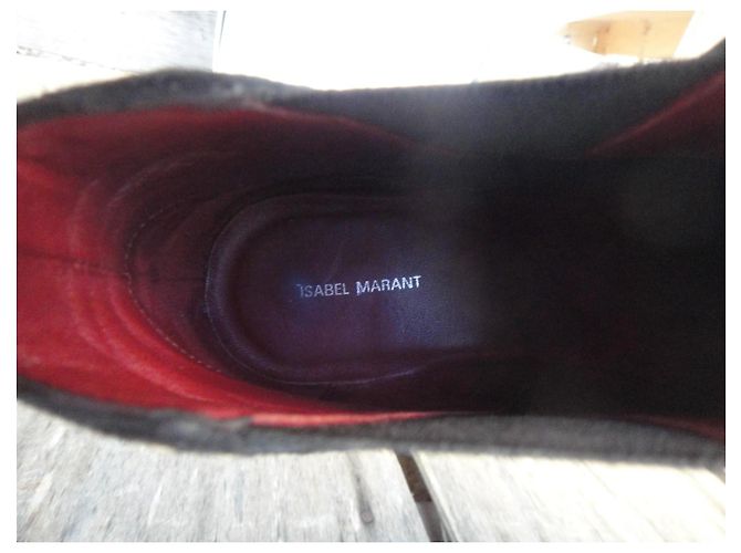 Stivaletti Isabel Marant in scamosciato nero con borchie - vista 7