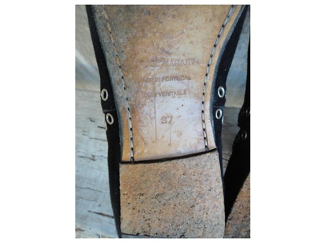 Stivaletti Isabel Marant in scamosciato nero con borchie - vista 8