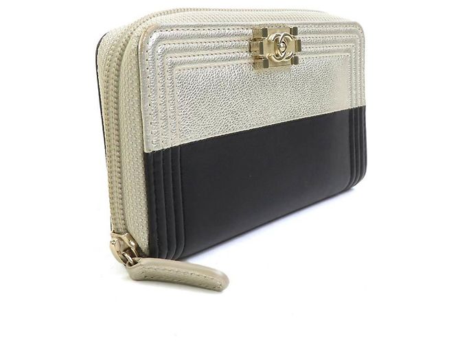 Boy Long Wallet Chanel Schwarz Golden - Ansicht 2