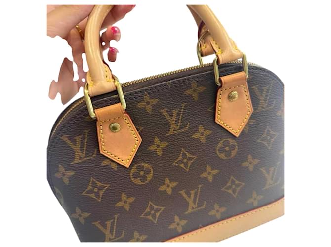 Louis Vuitton Borsa a mano Monogram Alma BB Marrone Monogramma - vista 10