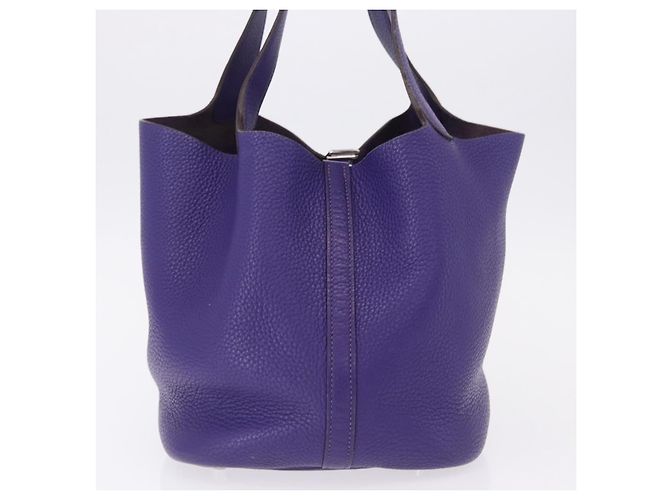 Hermès Hermes Picotin Lock Clemence MM Roxo - vista 4