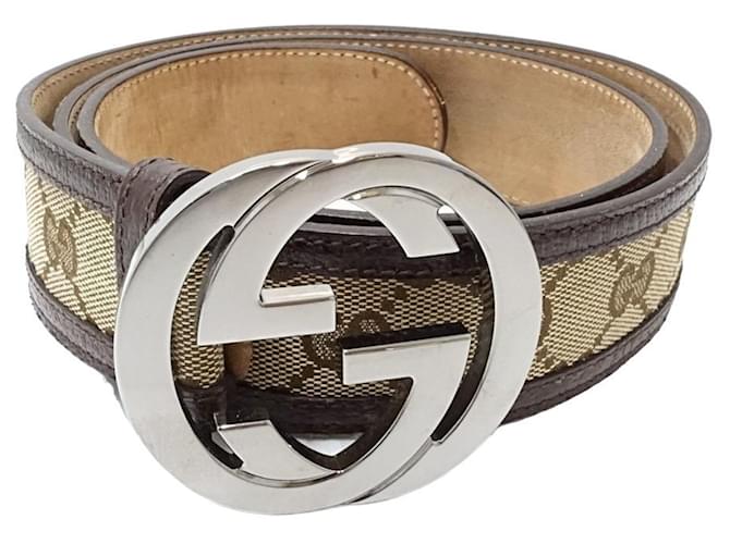 GUCCI Gürtel mit Interlocking G in Beige - Ansicht 2