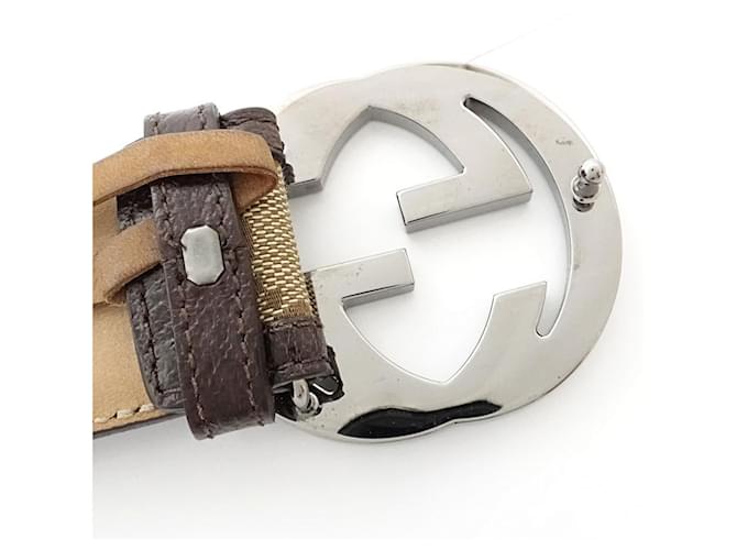 GUCCI Gürtel mit Interlocking G in Beige - Ansicht 3