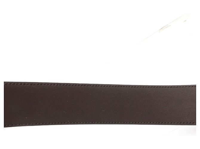 Cinturón de cuero con Interlocking G GUCCI Marrón oscuro - vista 6