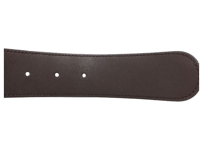 Cinturón de cuero con Interlocking G GUCCI Marrón oscuro - vista 9