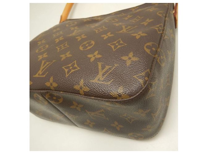 Borsa a tracolla Louis Vuitton Monogram Looping MM Marrone Monogramma - vista 19