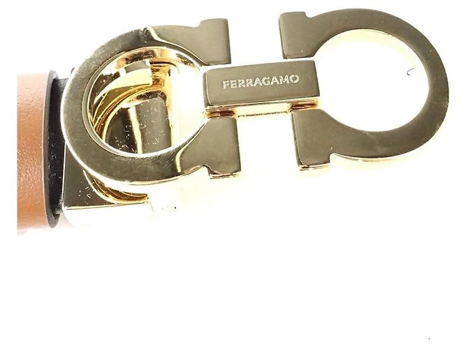 Salvatore Ferragamo Reversibler Ledergürtel Braun Schwarz - Ansicht 5