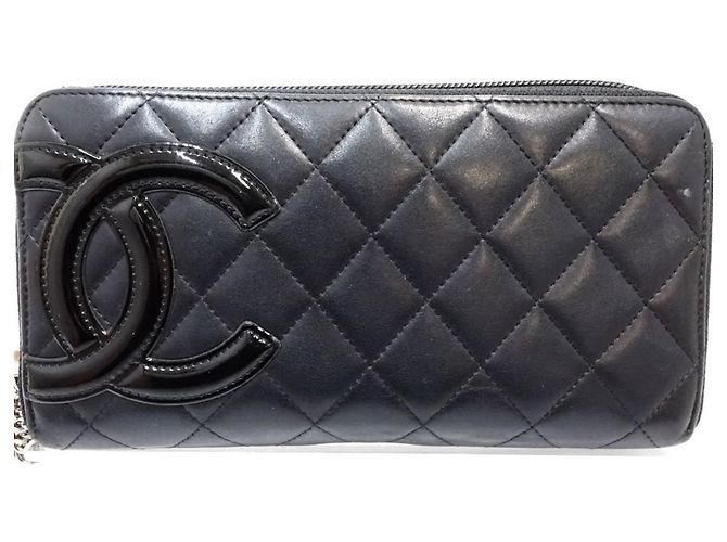 Cambon Monedero de cuero negro Chanel - vista 3