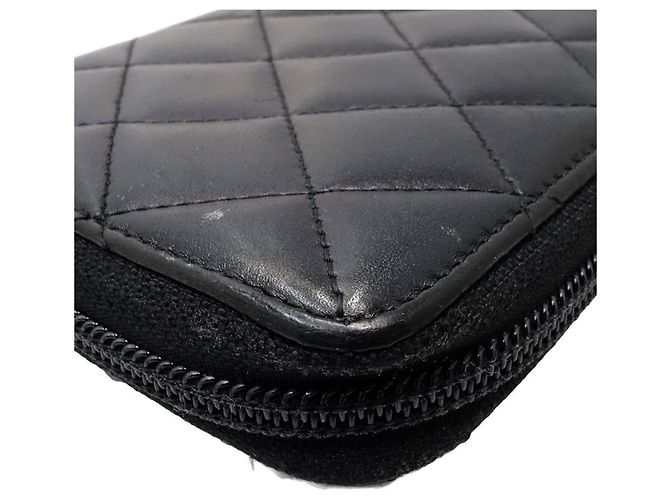 Cambon Monedero de cuero negro Chanel - vista 6