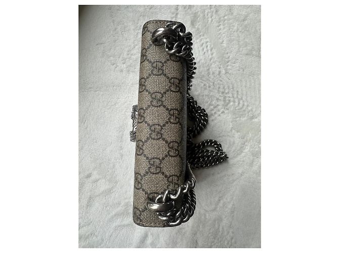 Gucci Dionysus GG Supreme Borsa a Catena Rosso Beige - vista 4