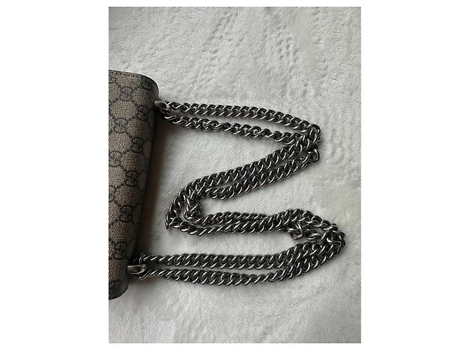Gucci Dionysus GG Supreme Borsa a Catena Rosso Beige - vista 5