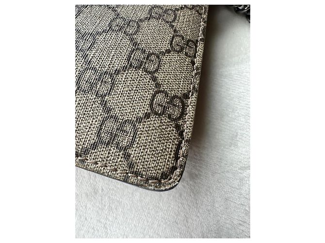 Gucci Dionysus GG Supreme Borsa a Catena Rosso Beige - vista 7