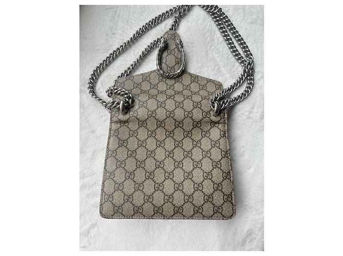 Gucci Dionysus GG Supreme Borsa a Catena Rosso Beige - vista 9