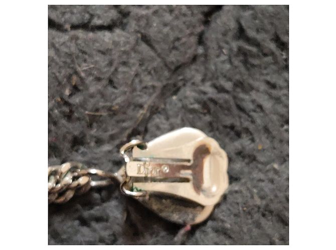 Dior Herz-Ohrringe aus silberfarbenem Metall - Ansicht 5
