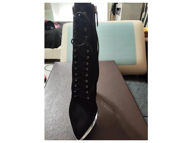 Botas Alaïa Plexi de ante negro - vista 7
