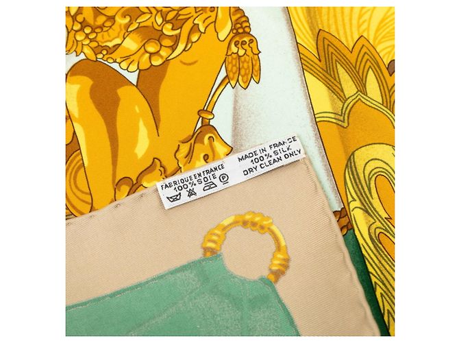 Hermès Sciarpa in seta Hermes Silk Sun Soleil de Soie Multicolore Beige - vista 7