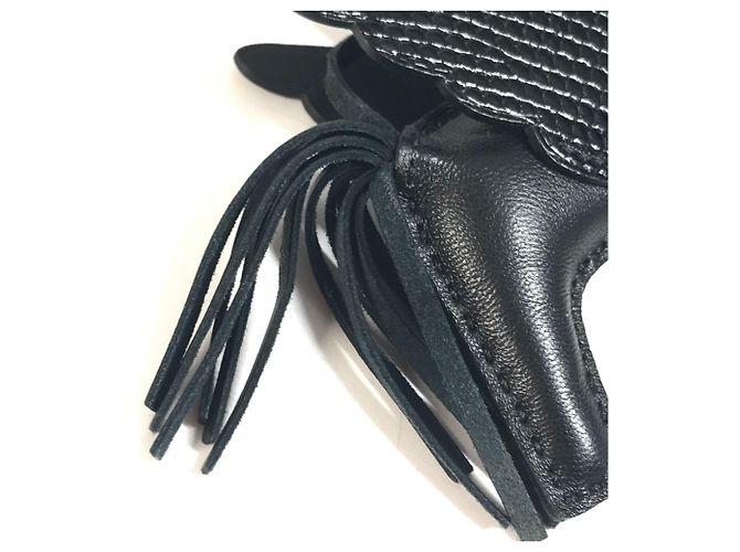Hermès Hermes Horse Cheval So Black All Rodeo Pegasus PM Handbag Charm Nero - vista 10