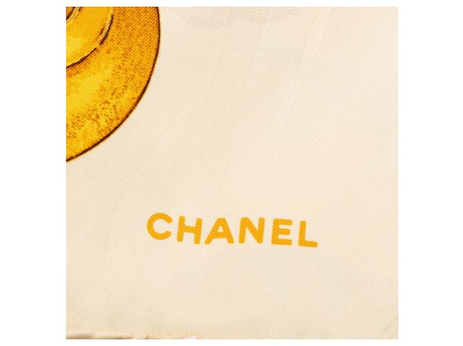 Timeless Lenço Chanel Coco Mark Chain Pattern Cru - vista 3