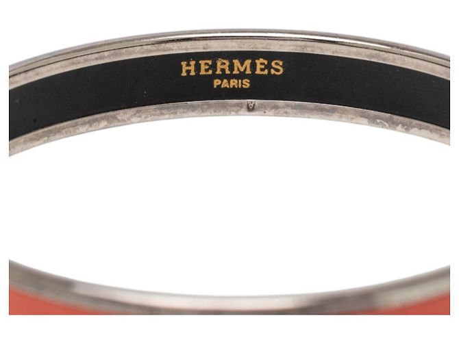 Hermès Hermes Email PM Cloisonné Bangle Silvery Orange - view 5