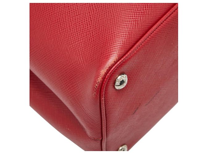 Bolso Tote de cuero Saffiano rojo Prada Roja - vista 5