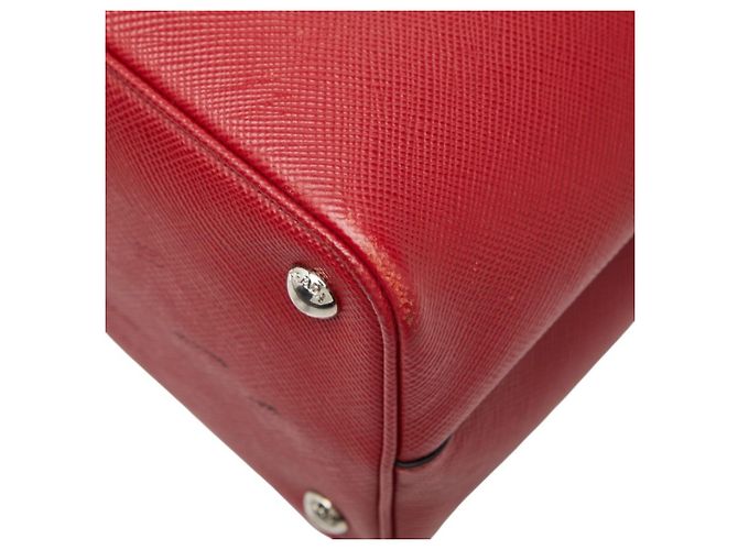 Bolso Tote de cuero Saffiano rojo Prada Roja - vista 6