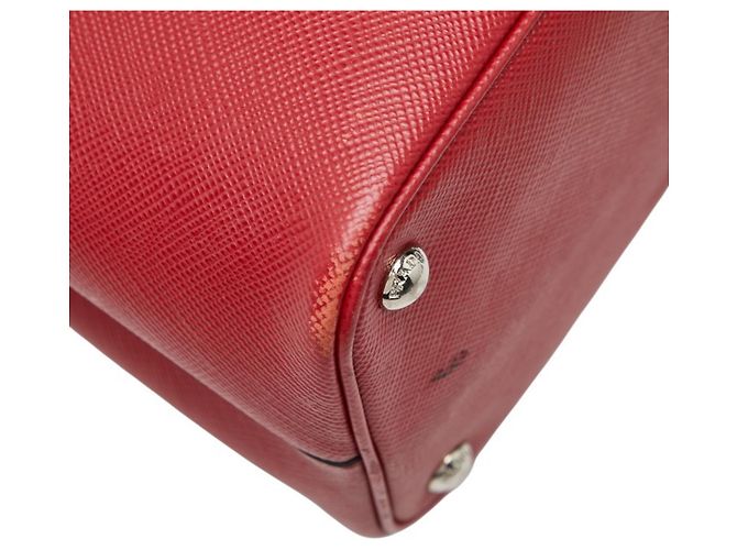 Bolso Tote de cuero Saffiano rojo Prada Roja - vista 7