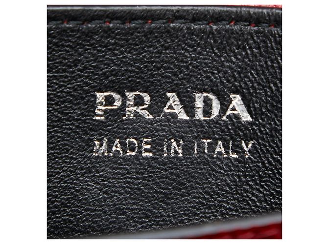 Bolso Tote de cuero Saffiano rojo Prada Roja - vista 9