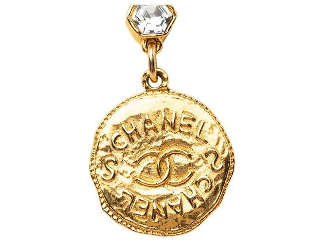 Collar con colgante de cadena larga Chanel Coco Mark Dorado - vista 2