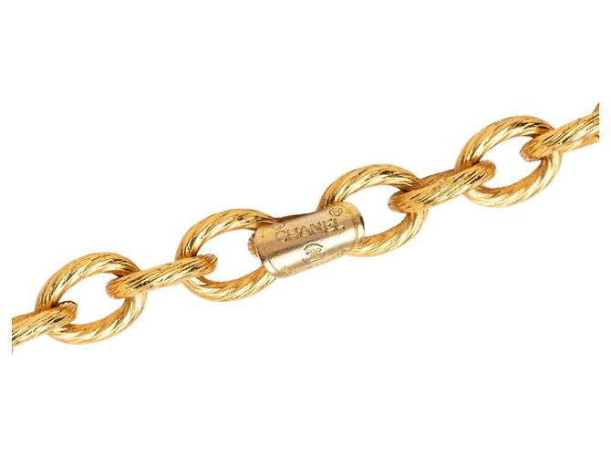 Collar con colgante de cadena larga Chanel Coco Mark Dorado - vista 4