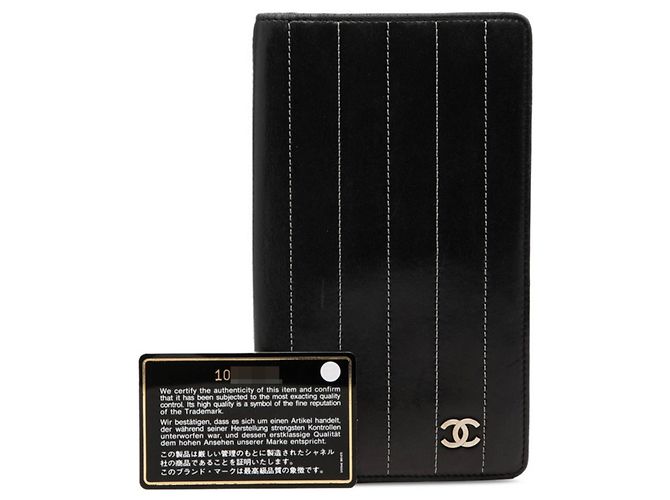 Cartera larga Chanel Mademoiselle Line Coco Mark Negro - vista 9
