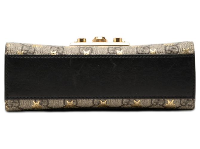 Padlock Borsa a tracolla con catena e lucchetto Gucci GG Supreme Nero Beige - vista 3